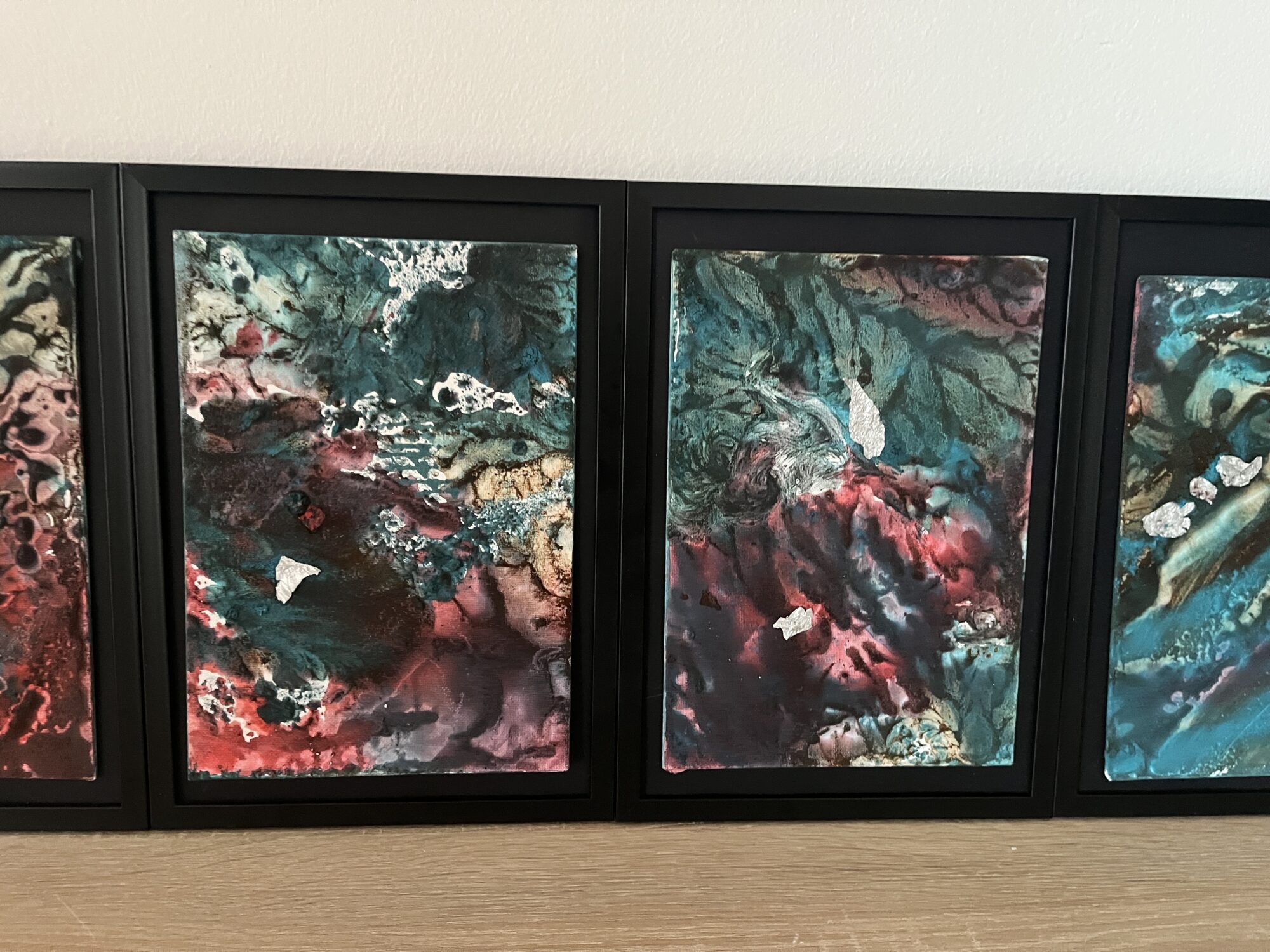4 little canvases
