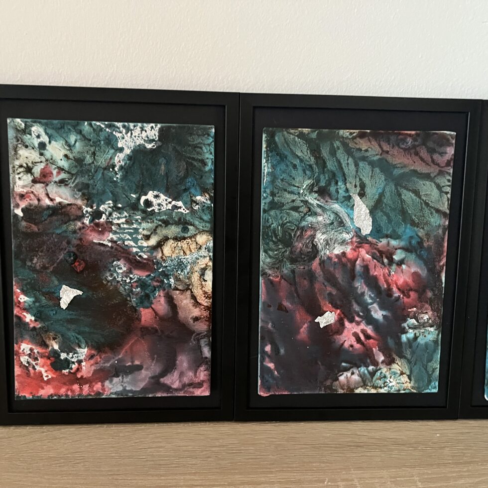 4 little canvases